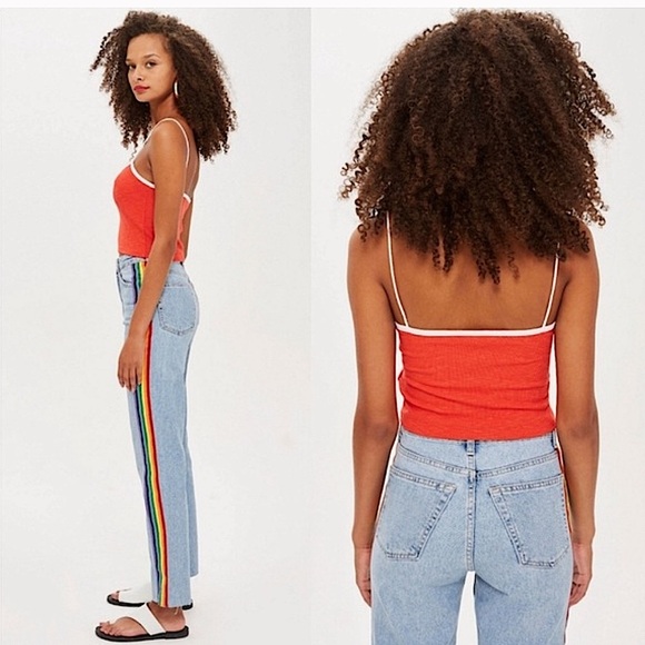 TOPSHOP Red Cami Tank - Picture 2 of 9